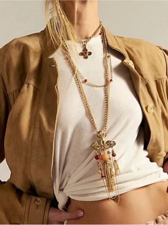 Free People Jewelry - Free People Catriona Layer Statement Necklace NWT
